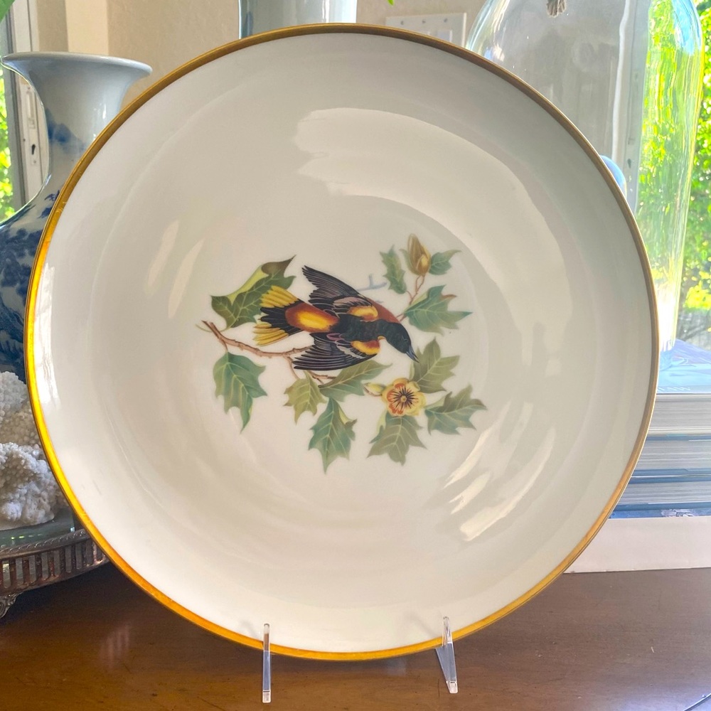 Hutschenreuther Selb Audubon Baltimore Oriole Charger Bavaria Germany